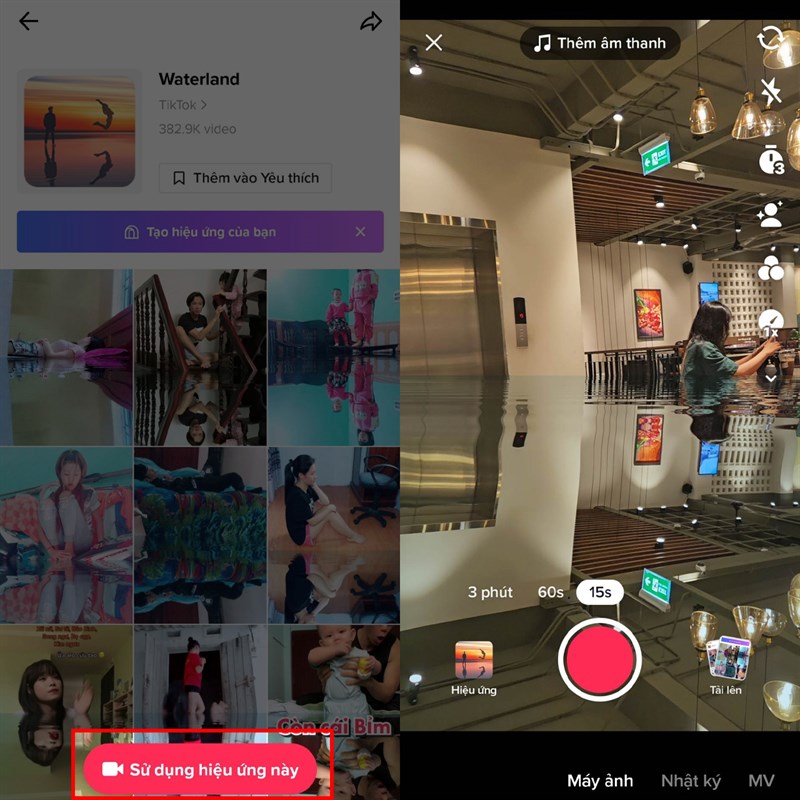 Cách lấy filter nước ngập trên Tiktok hottrend hiện nay